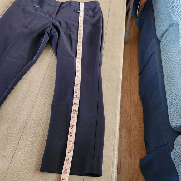 Ann Taylor Petite Curvy Dark Navy Zipper Pocket Dress Pants Women's Sz 8P Curvy - Picture 7 of 11